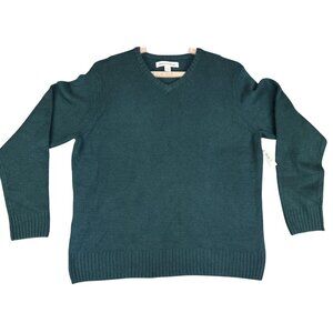 NWT Men XL Forest Green Sweater V Neck Pullover Academia Preppy Golf Grampa Core
